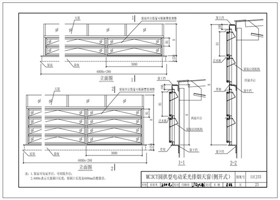 MC3CT圓拱型電動采光排煙天窗(側開式)